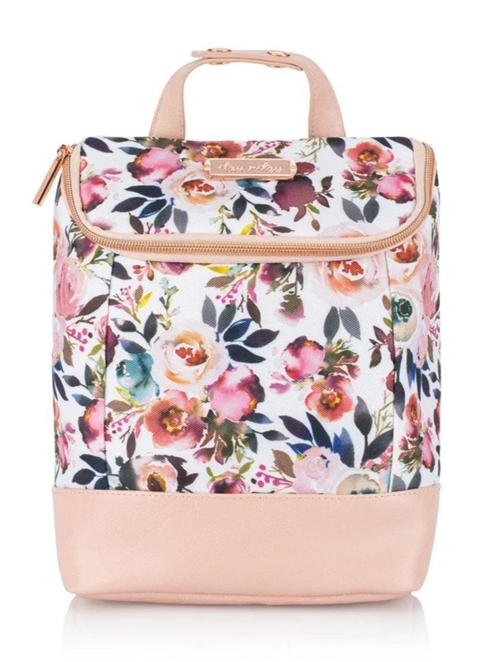 Itzy Ritzy Floral Bottle Bag in Pink, White & Green